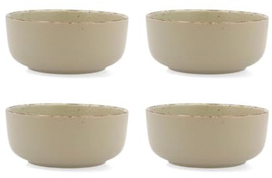 Quid Set de 4 boles Duna de loza 15 x 15 cm