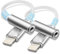 Esiposs Lightning to 3.5mm Headphone Jack Adapter [MFi Certified] AUX Dongle iPhone Headphone Adapter Earphone Audio TRRS Compatible with i phone 14/13/12/11/X/8/7/Pad/i-OS, Silver White - 2 Pcs