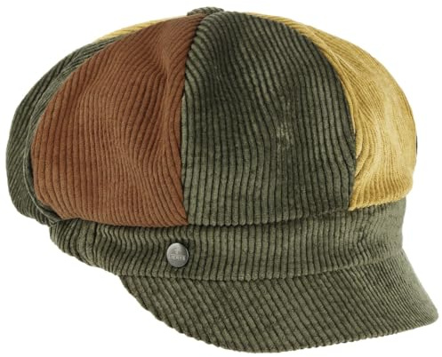 Lierys Vanford Balloon Patchwork Corduroy Newsboy Cap Made in EU Women Autumn Winter Olive