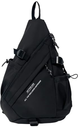 Sling Bag, Large Capacity Chest Pack, Sports Style cross body Daypack, Lightweight Adjustable Shoulder Strap, Water Resistant Multipurpose Bag for Hiking, Camping, Fitness, Travel