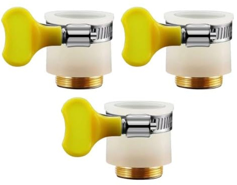Lawnoval Interfaz universal de grifo de 22 mm, adaptador de dientes gruesos de 4 puntos, convertidor de grifo de cocina, baño, conexión de manguera de jardín, manguera de baño, bidé, extensor de grifo