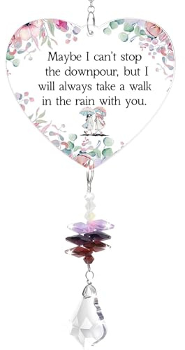 Friendship Gifts for Women, Crystal Suncatcher Heart Ornament - Best Friend Birthday Gifts, Graduation, Special Friend Moving Away Gift, Thinking of You, Hanging Decor for Window Car, Christmas