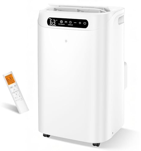 14000 BTU Portable Air Conditioners, Cools Up to 700 Sq.Ft, AC Unit with Cooling, Fan, Dehumidifier, Sleep Mode, Remote Control&Installation Kit, Portable AC for Large Rooms
