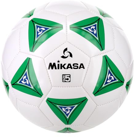 Mikasa Serious Soccer Ball (Green/White, Size 5)