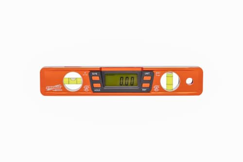 Swanson Tool Co SVT200 9 Inch Savage Digital Magnetic Aluminum Billet Torpedo Level,Orange