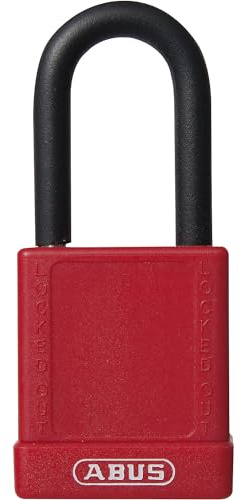 ABUS 59108 Non Conductive Lock Out Tag Out Anodized Aluminium Padlock - Red