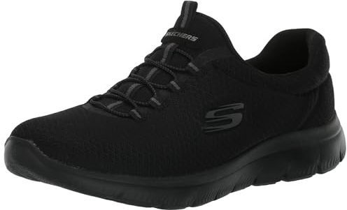 Skechers Womens Summits Top Player Sneaker, Black Mesh White Trim00, 5.5 UK