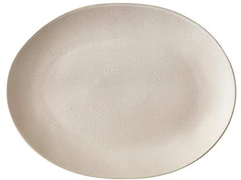 BITZ Steingut einfarbig Platte 22,5x30 cm cremeweiß