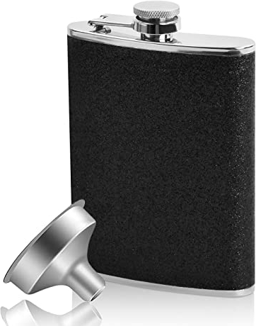 Xzeemo 8oz Fiaschetta in Acciaio Inox, Fiaschetta Whisky, Fiaschetta Alcool Glitter, Fiaschetta Prova di Perdita, Fiaschette Tascabile Portatile con Imbuto per Viaggio Escursione Barbecue Bar Feste
