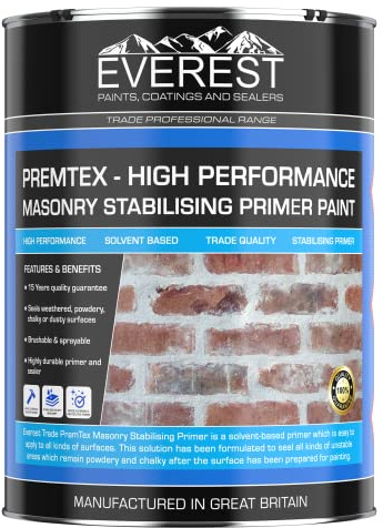 Everest Trade - Premtex Masonry Stabilising Primer - Solvent Based Stabilising Primer (Clear, 20 litre)