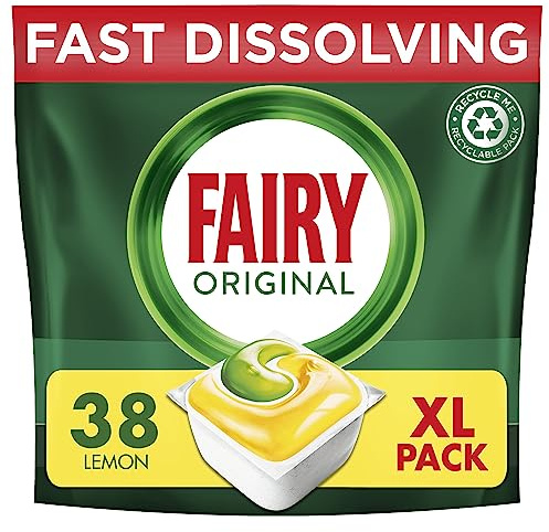 Fairy Original All In One Dishwasher Tablets, Lemon, 38 Capsules
