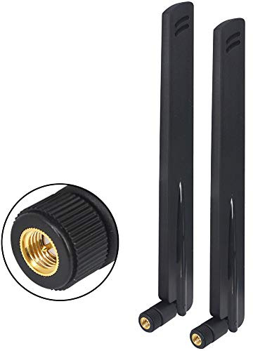 YILIANDO 2 Piezas Antena SMA Macho Omnidireccional Celular Antena 433MHz 6dBi Alto Gancho Amplificador de Señal para Sensor Inalámbrico RFID Control Remoto, Coche y Proyectos DIY