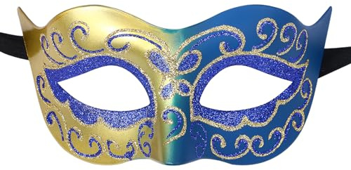 OIDEA Herren Venezianische Maske Augenmaske: punk Kostüm Maskerade Venedig Steampunk Leicht angenehm Kostüm Maske für Halbmaske Maskenball Maskerade Blau Rot Schwarz Lila Grün