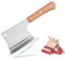 Loeosn Coltello da cuoco professionale Coltello da macellaio forgiato a mano in acciaio ad alto tenore di carbonio Coltello da macellaio per il taglio delle ossa Coltello da carne Coltello da verdura