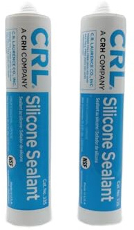 Clear 33S Silicone One-Component Construction Sealant Glass Aluminum Stainless Steel Wood Plastic 10 oz (2-Pack)