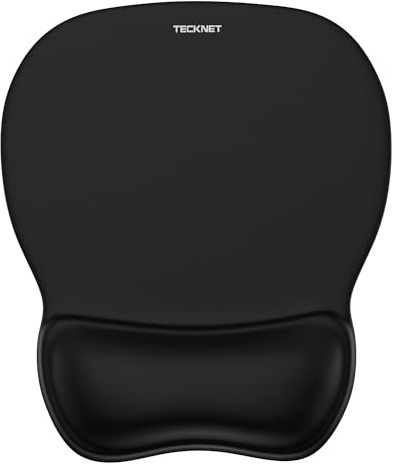 TECKNET Mouse Mat Wrist Support, Gel Ergonomic Mouse Pad, Black