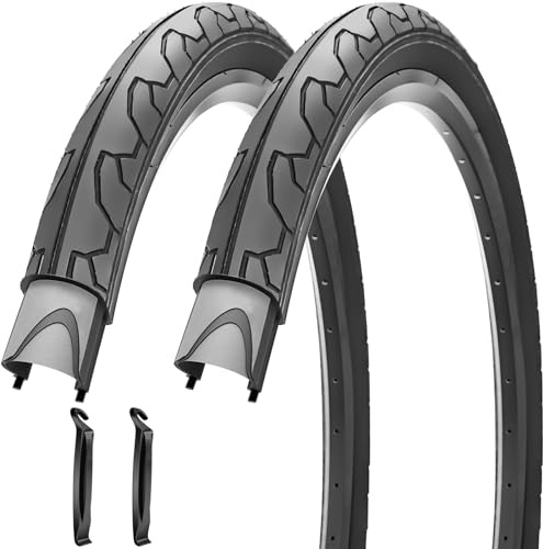 Slick Bike Lot de 2 pneus 26 x 1,95 | pliables en acier carbone | Pour la ville/trekking | Anti-crevaison