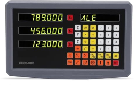 Riga lineare, Set DRO a 3 assi con lettura digitale e sensori encoder lineari da 70-1020 mm 0,005 for fresatrice tornio per fresatrici e torni(5um-3 Axis DRO kit 2)