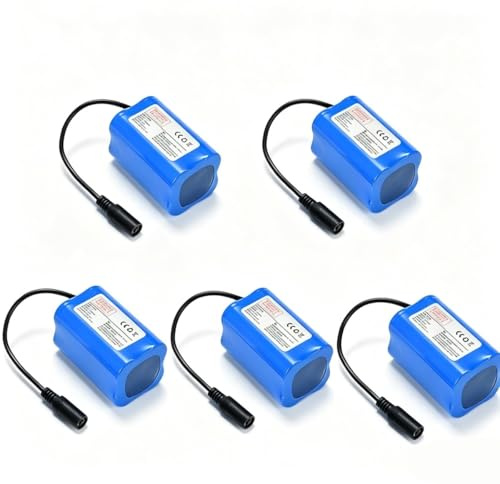 Batería Original Oficial de 12000mAh for Todo Tipo de Barcos de Cebo Compatible con T188 T888 C18 H18 V18 y Todos los Barco cebador Cebo de Pesca(5x12000mah Battery)