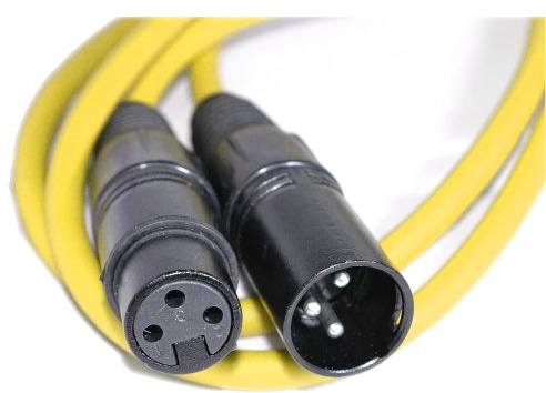 kenable Ausgewogen XLR Mikrofon Anschlusskabel Männlich Zum Weiblich Audio Kabel Gelb 1,5 m [1.5 Meter/1,5m]