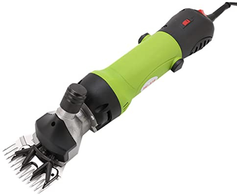 MIXXON Eléctrico Esquiladora De Caballo, Máquina De Esquilar El Pelo 690W con Estuche De Transporte Y 2 Juegos De Cuchillas, para Lana En Ovejas/Cabras/Ganado,Verde,110V