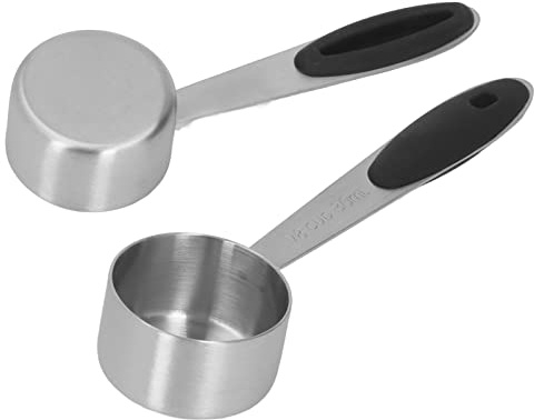 Stainless Steel Coffee Measuring Spoon 30ml Capacity Long Handle Tablespoon Scoop Set for Bean Powder Tea with Round Deep Design Coffee Scoop for Home Kitchen Bar