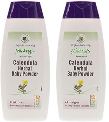 The House of Mistry Organic Potenised Calendula Herbal Baby Powder (Pack of 2)