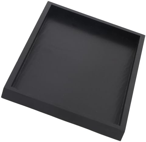 Hominas Holztablett Rechteckig, Servier Tablett Schwarz mit Rand 30x20x2cm | Badezimmer Tabletts, Deko Ablageschale, Schminktisch Tabletts Organizer für Kommode, Wohnzimmer, Schlafzimmer, Badezimmer