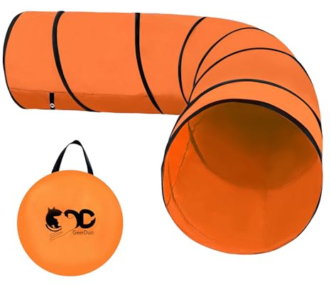 GeerDuo Túnel de agilidad para perros, equipo de entrenamiento para perros, túnel de juego para perros con bolsa de transporte