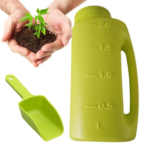 Spandicalineve – Spargitore portatile | Spargisale per neve | Agitatore per ghiaccio | Spargitore di sale da neve | Spargisale da 2 litri per neve con paletta | Dimensioni di apertura regolabili