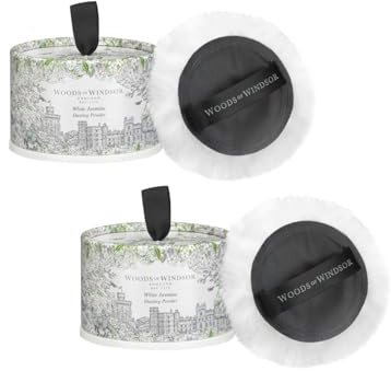 2 x Woods of Windsor Körperpuder White Jasmine je 100g (2 x 1 Stück)