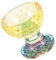 HOLIDYOYO 1 Cuenco De Agua Cáliz Taza Transparente Cuencos Adorno Cuenco De Santuario Vidrio Amarillo