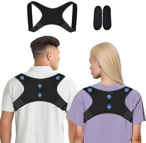 Rücken Geradehalter,Rückenstützgürtel,Haltungskorrektur Herren Damen,Verstellbare Atmungsaktive,Rückenstütze,Rückenstabilisator,Haltungstrainer,Back Posture Corrector für Schulter Nacken Rückenstütze
