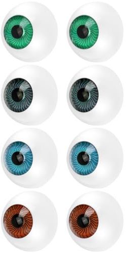 NUOBESTY 8Pcs Hollow Eyeball Masks Halloween Props – Plastic Fake Eyeballs for Scary Halloween Cosplay, Party Decorations & Horror Costume Accessories (26mm)