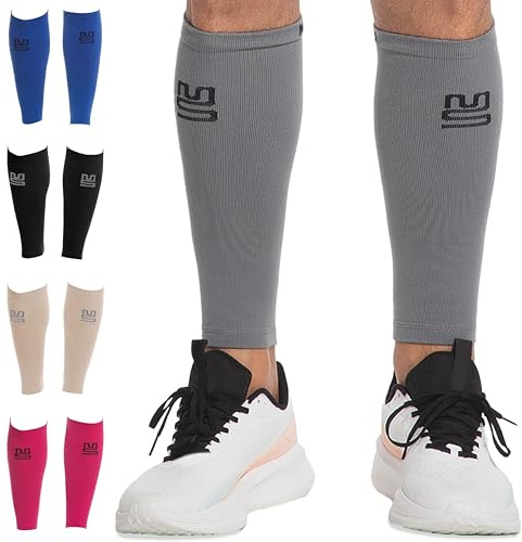 Modetro Sports Manchons de compression pour mollet pour homme et femme – 20–30 mmHg Chaussettes sans pieds pour jambes – Support de mollet pour la course à pied
