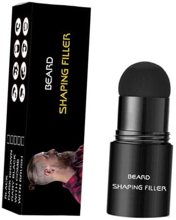 ULTECHNOVO Professioneller Bartfüllstift mit Mini pinsel Sicherer Bartschablonen Concealer Einfacher Anwendung Tragbar und Langlebig für Präzises Bartstyling und Verdichtung