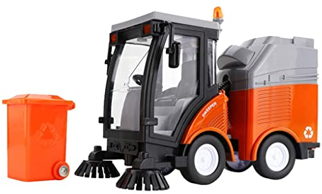 LOVIVER Road Sweeper Car Garbage Truck Simulation Model Engineering Toy