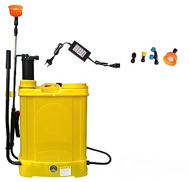 Pompa a Spalla 2 in 1 da 18 Litri per Disinfestazione irrorazione Nebulizzatore a Pressione Doppia Funzione Elettrico e Manuale per Giardino Compatto Leggero Ergonomico