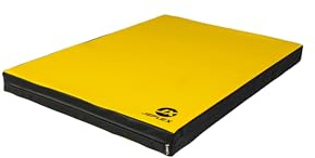 Jeflex - Matelas gymnastique jaune noir 100 x 70 x 8 cm fabriqué en Allemagne/Tatami judo portable/matelas pliable peu encombrant et tapis de yoga/tapis de gym enfant pour chambre d'enfant