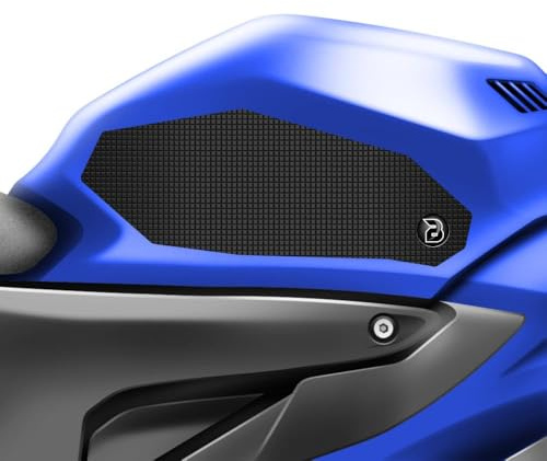 BLOQ motorrad Traktion Tank Griff Pads kompatibel mit YAMAHA R125 (2023-) Tacky Grip - Schwarz