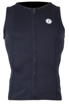Two Bare Feet Heritage Men’s 2mm Sleeveless Wetsuit Jacket – Lightweight Neoprene Core Vest for Surfing, Paddleboarding, Open Water & Summer Watersports (Large)