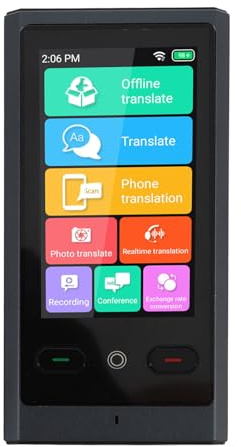 SENECESLI Intelligenter Sprachübersetzer, 138 Sprachen, Zwei-Wege-Übersetzung, Echtzeit-Übersetzungsgerät, 3,0-Zoll-Touchscreen für Einfache Konversation, Gegenseitiges Verständnis,