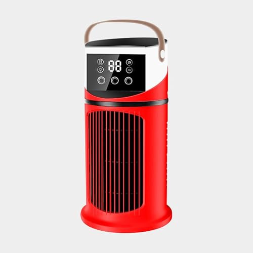 Portable Air Conditioner, Tower Fan, Large Capacity Water Tank Air Cooler with Timing Function, Screen and Spray Mode, Mini Personal Air Conditioner for Office Camping Bedroom (Dark Red)