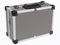 Perel Mallette de rangement, valisette métal, mallette à outils vide, valise outils vide, transport, verrouillable 2 clés, bandoulière, aluminium, gris, 320 x 230 x 155 mm