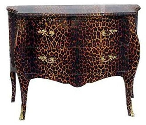 Casa Padrino Barock Kommode Leopard 106 cm - Schrank Möbel