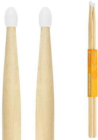 World Rhythm 5A Drumsticks Nylon Tip Maple - Pair - WR-609