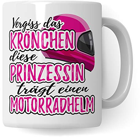 Motorradfahrerin Tasse | Motorrad Geschenke für Frauen | Biker Motorradfahrer Spruch Becher Geschenkidee | Kaffeetasse Motorrad Kaffeebecher