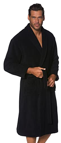 JP 1880 Hommes Grandes Tailles L-8XL Peignoir en Tissu éponge, col châle, Collection Homewear Noir 8XL 702388130-8XL