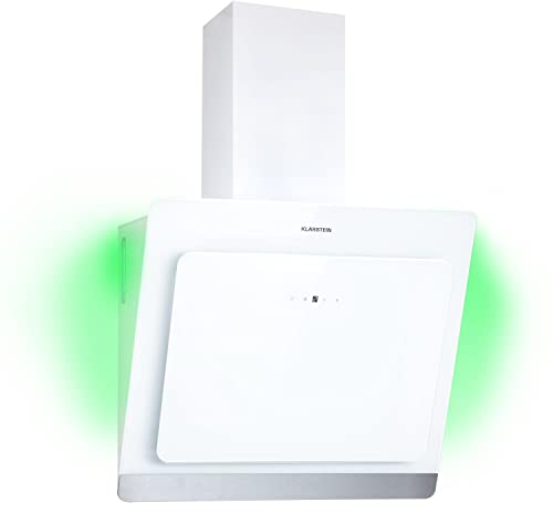 Klarstein Aurora Dunstabzugshaube, Dunstabzugshaube mit Filter, Dunstabzug mit 563m³/h Luftstrom, Kopffreie Küchendunstabzugshauben, Abzugshaube mit Wi-Fi, LED Lichter, Dunstabzugshaube 60cm Umluft