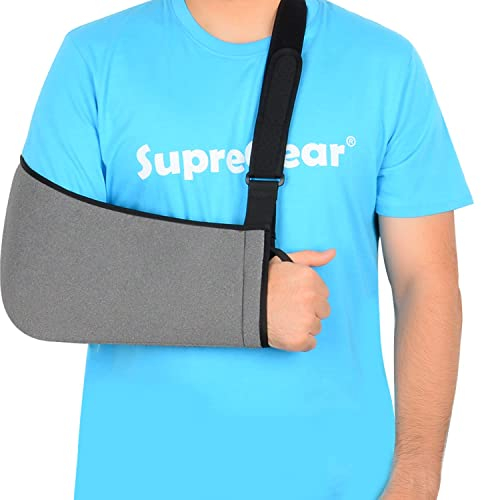 supregear Tutore Braccio, Immobilizzatore Della Spalla Regolabile per Lesioni Spalla, Ossa Rotte Fratturate Supporto per Gomito, Braccio Sinistro/Destro